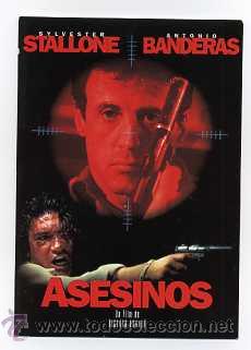 Cine: ASESINOS. con Sylvester Stallone. POSTAL - Foto 1