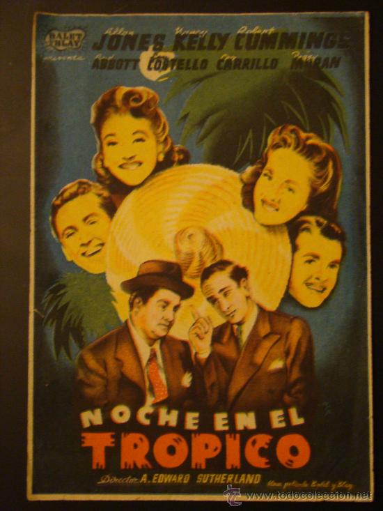 Kino: NOCHE EN EL TROPICO , BUD ABBOTT  Y  LOU COSTELLO,  C/P DE TAMPON.  IV