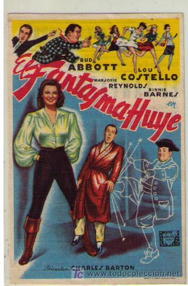 Kino: El Fantasma huye. Sencillo de Hispartis. Cine Coliseum de Granollers.