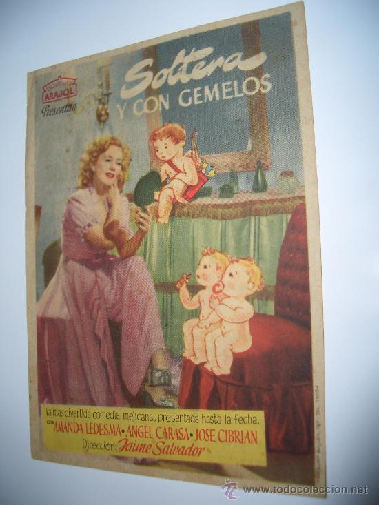 Cine: SOLTERA Y CON GEMELOS ( DORSO IMPRESO - Foto 1