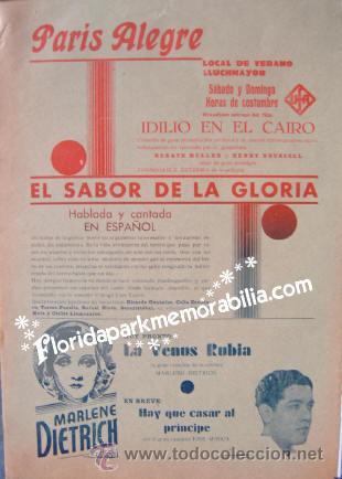 Cine: MARLENE DIETRICH Blonde Venus La Venus Rubia UFA PROGRAMA LOCAL