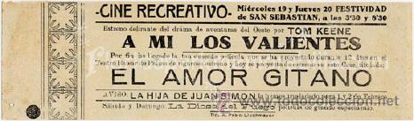 Cine: EL AMOR GITANO MAPY CORTES LA YANKEE GUERRITA guitarra PROGRAMA - Foto 3