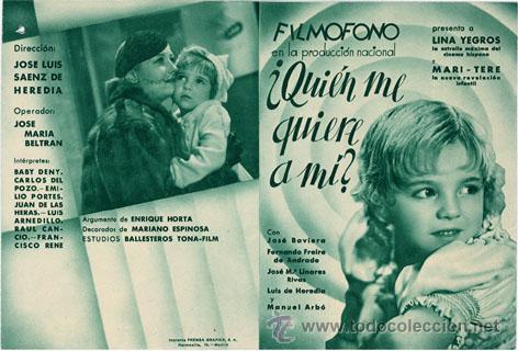 Kino: QUIEN ME QUIERE A MI LINA YEGROS MARI TERE PROGRAMA FILMOFONO