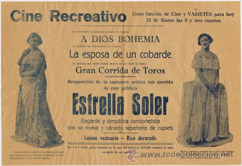 Cine: ESTRELLA SOLER VARIETES / cine GRAN CORRIDA DE TOROS programa - Foto 1