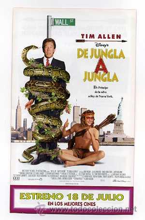 Cine: DE JUNGLA A JUNGLA, por Tim Allen. 13 X 22 cms.