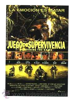 Cine: JUEGO DE SUPERVIVENCIA, con Rutger Hauer. POSTAL.