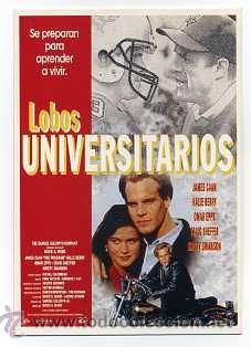 Folhetos de m&atilde;o de filmes antigos de cinema: LOBOSUNIVERSITARIOS, con James Caan.