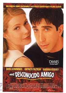 Cine: MI DESCONOCIDO AMIGO, con Gwyneth Paltrow. POSTAL.