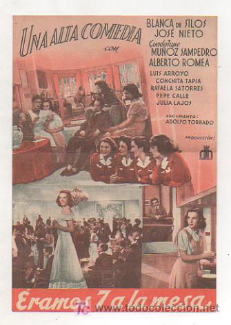 Cine: PROGRAMA DOBLE. &Eacute;RAMOS 7 A LA MESA. CINE ATENEO. T&Aacute;RREGA. COMEDIA. - Foto 2