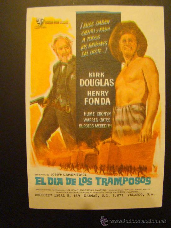Cine: EL DIA DE LOS TRAMPOSOS, KIRK DOUGLAS, HENRY FONDA, SIN CINE PERO IMPECABLE