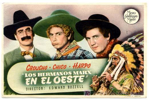 Cine: LOS HERMANOS MARX EN EL OESTE   ,  SENCILLO , PM9966