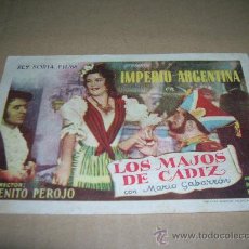 Cine: LOS MAJOS DE CADIZ. IMPERIO ARGENTINA Y MARIO GABARRON. AÑO 1946. ORIGINAL, VER FOTOS..