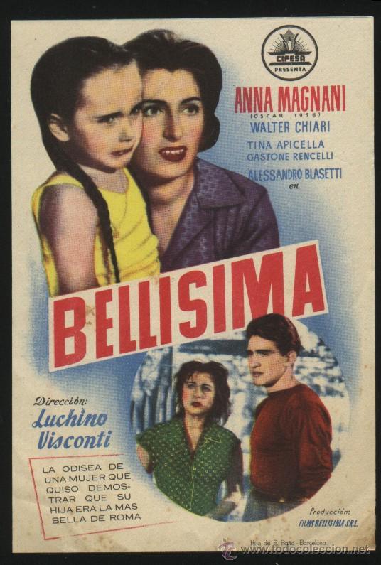  Flyers Publicitaires de films Anciens: Q-04895- BELLISIMA (Bellissima) Anna Magnani - Walter Chiari - Tina Apicella - Gastone Renzelli