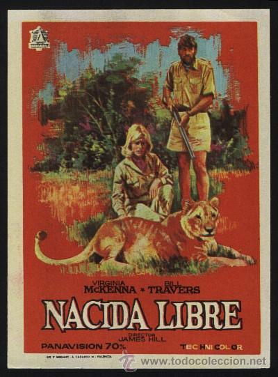 Cine: Q-00632- NACIDA LIBRE (Born Free) Virginia McKenna - Bill Travers - Geoffrey Keen - Peter Lukoye