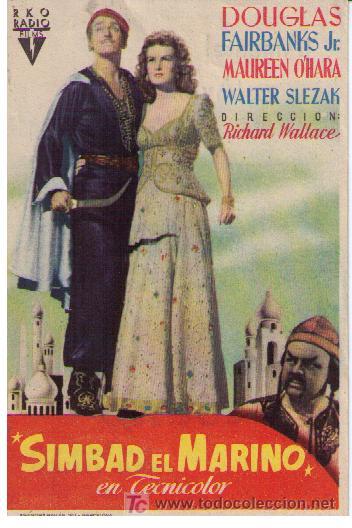 Kino: Simbad el Marino. Sencillo de RKO Radio. Cine Coliseo (Sevilla).