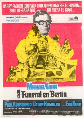 Cine: FUNERAL EN BERLIN PROGRAMA SENCILLO PARAMOUNT MICHAEL CAINE - Foto 1