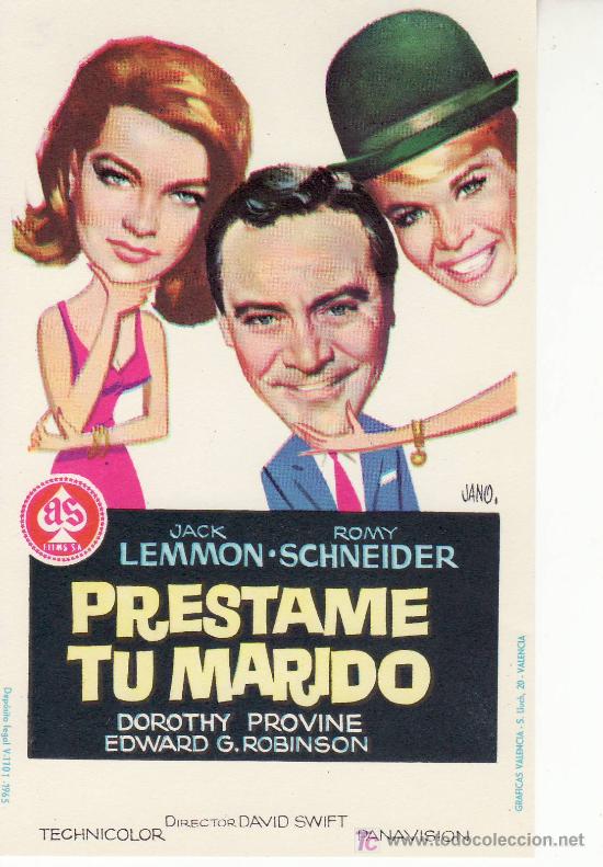 Cinema: PRESTAME TU MARIDO- PROGRAMAS DE CINE Y OTROS-COLECCIONISMO EN GENERAL-RASTRILLOPORTOBELLO