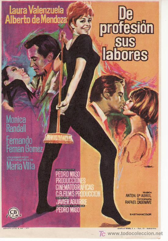 Flyers Publicitaires de Films Anciens: DE PROFESION SUS LABORES.-COLECCIONISMO EN GENERAL-RASTRILLOPORTOBELLO