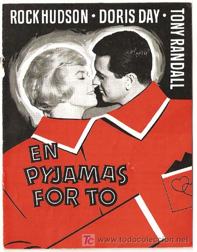 Cine: PIJAMA PARA DOS PROGRAMA DOBLE DANES DORIS DAY ROCK HUDSON - Foto 1