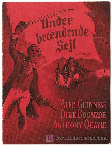 Cine: MOTIN EN EL DEFIANT PROGRAMA DOBLE DANES ALEC GUINNESS DIRK BOGARDE - Foto 1