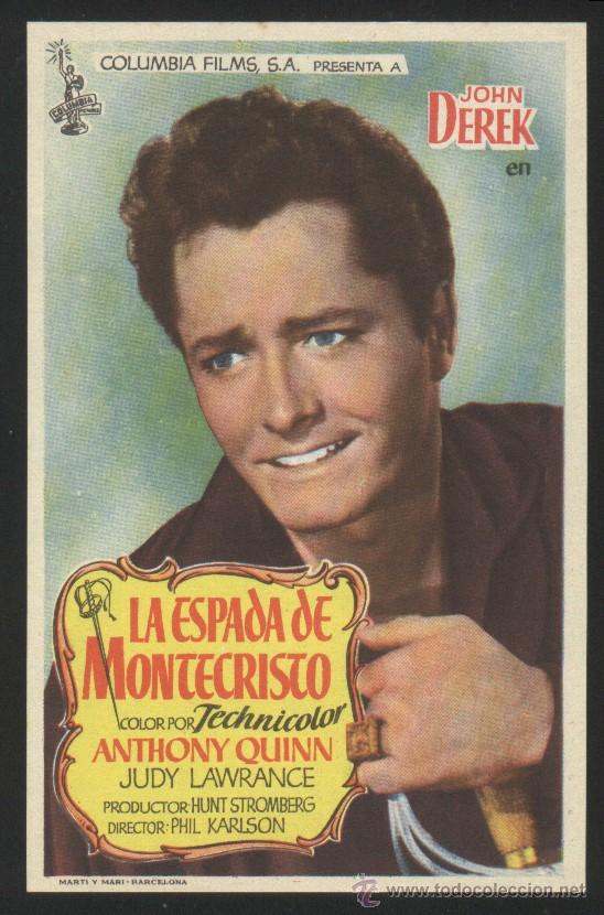 Cine: Q-03921- LA ESPADA DE MONTECRISTO (Mask of the Avenger) John Derek - Anthony Quinn - Jody Lawrance