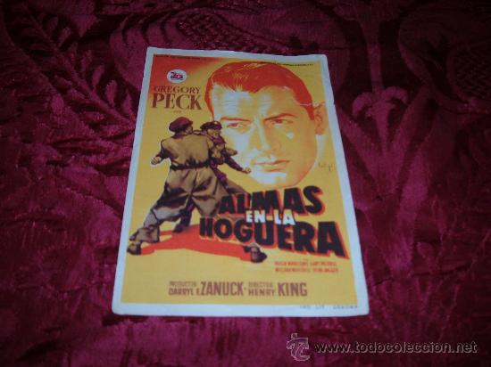 Cine: gregory peck en almas en la hoguera ind lit gerona ilustracion soligo cine mercantil 1952 barcelona