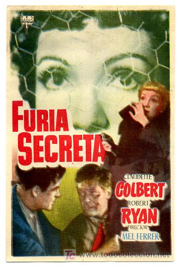 Cine: FURIA SECRETA , SENCILLO , PMD 458 - Foto 1