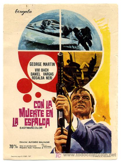 Cine: CON LA MUERTE EN LA ESPALDA , SENCILLO , PMD 575 - Foto 1