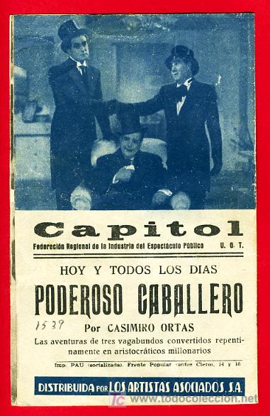 Cine: PODEROSO CABALLERO , DOBLE , S1539 - Foto 2