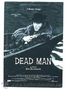  Flyers Publicitaires de films Anciens: DEAD MAN, con Johnny Deep. POSTAL.