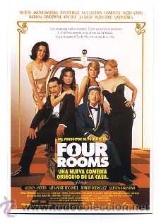 Cine: FOUR ROOMS,con Madonna. POSTAL.
