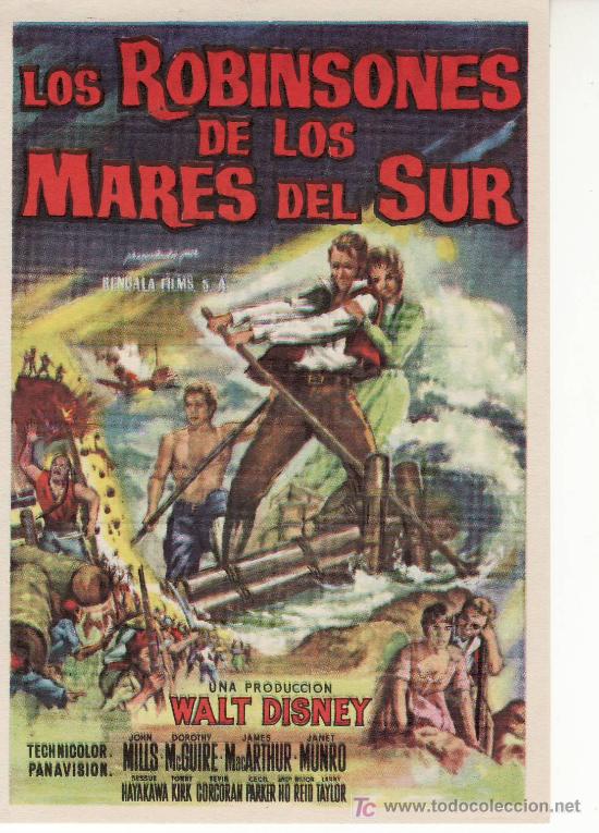 Cine: LOS ROBINSONES DE LOS MARES DEL SUR.PROGRAMAS DE CINE-VEA MAS EN RASTRILLOPORTOBELLO - Foto 1