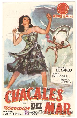 Kino: CHACALES DEL MAR PROGRAMA SENCILLO HISPAMEX YVONNE DE CARLO JOHN IRELAND
