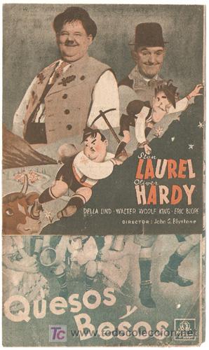 Cine: PTCC 423 QUESOS Y BESOS PROGRAMA DOBLE MGM STAN LAUREL OLIVER HARDY - Foto 1