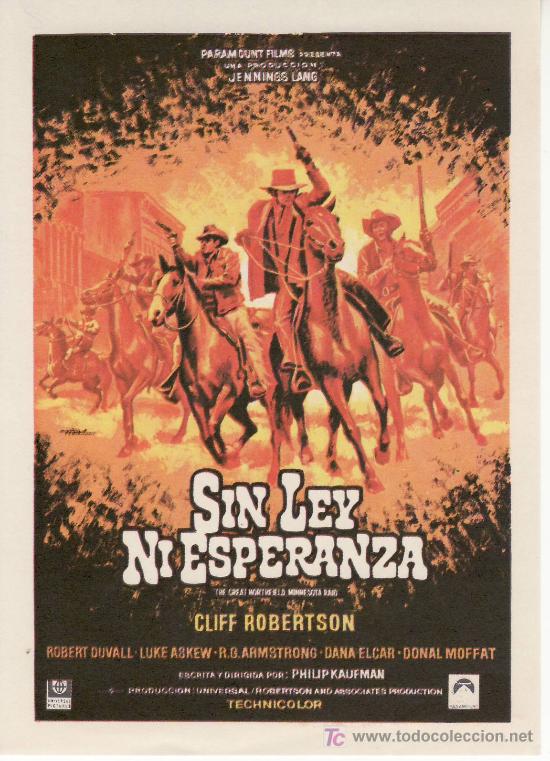 Cine: SIN LEY NI ESPERANZA. PROGRAMA DE MANO. ESTE Y MAS EN RASTRILLOPORTOBELLO. - Foto 1