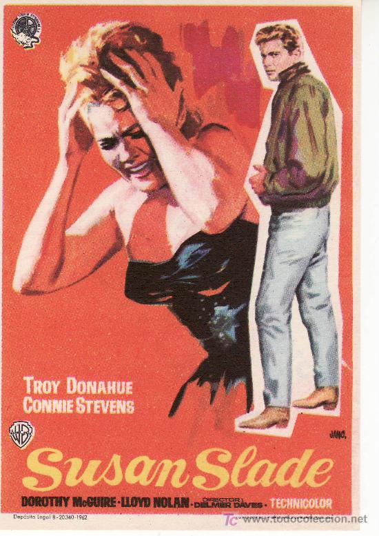 Cine: SUSAN SLADE.PROGRAMA DE MANO-CINE Y COLECCIONES EN GENERAL EN RASTRILLOPORTOBELLO - Foto 1