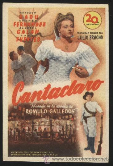 Cine: Q-08570- CANTACLARO (Esther Fern&aacute;ndez - Antonio Bad&uacute; - Alberto Gal&aacute;n - Paco Fuentes)