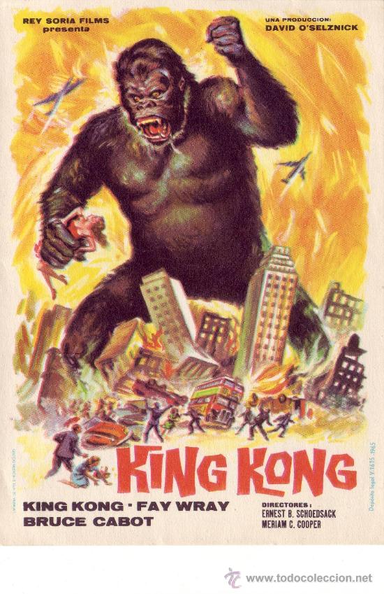 Cine: KING KONG PROGRAMA DE CINE-ESTE Y MAS PROGRAMAS DE COLECCION EN RASTRILLOPORTOBELLO - Foto 1