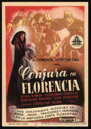 Cine: Q-00707- CONJURA EN FLORENCIA (Giuliano de' Medici) CONCHITA MONTENEGRO - LEONARDO CORTESE