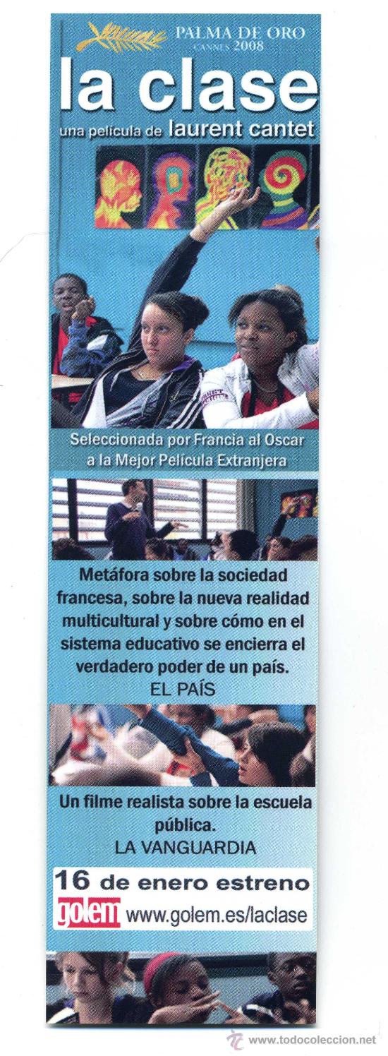 Cine: LA CLASE. MARCAPAGINAS. - Foto 1