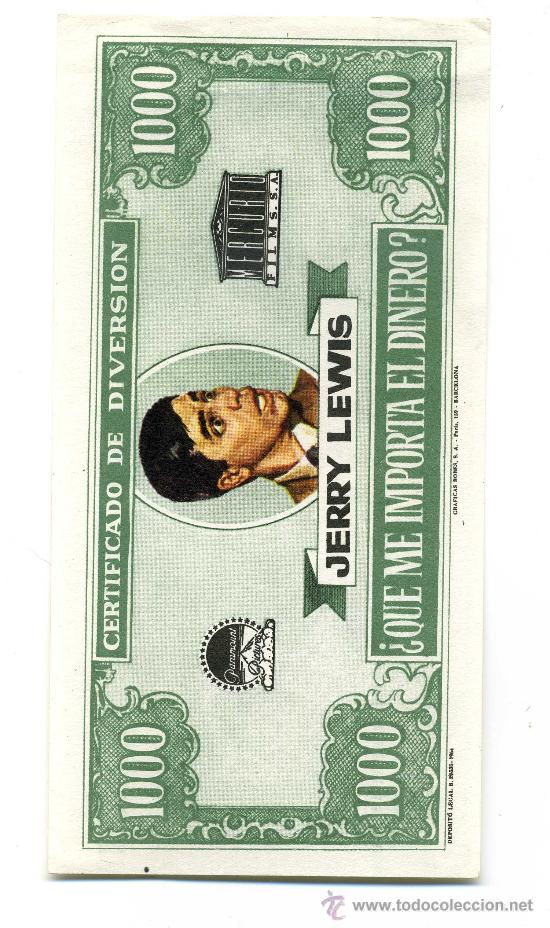 Cine: &iquest;QUE ME IMPORTA EL DINERO?, con Jerry Lewis. - Foto 1