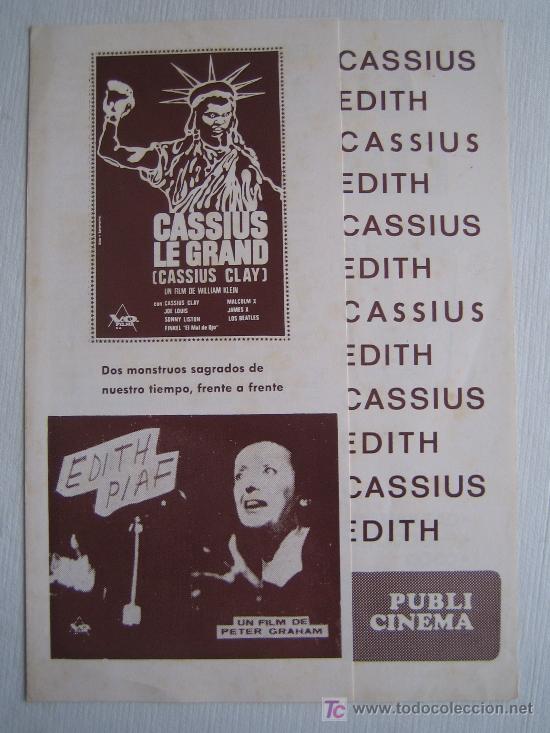 Cinema: Cassius clay - edith piaf - folleto de mano local