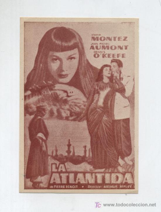 Cine: La Atl&aacute;ntida. Programa (prueba de imprenta) a un solo color - Foto 1