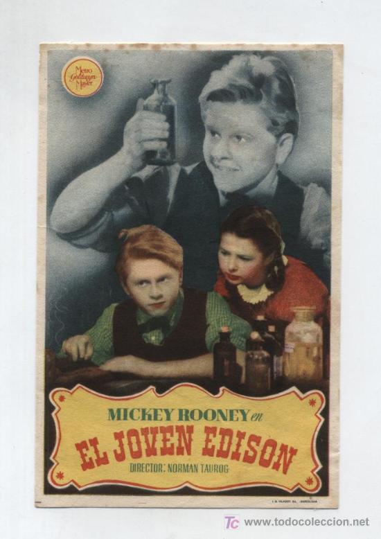 Cine: El joven Edison. Sencillo de MGM. - Foto 1