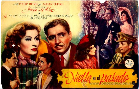Kino: NIEBLA EN EL PASADO 1942 (FOLLETO DE MANO ORIGINAL DOBLE) GREER GARSON - RONALD COLMAN