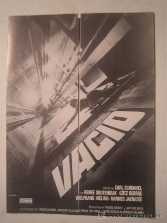 Cine: vacio - terror - folleto de mano doble - Foto 1