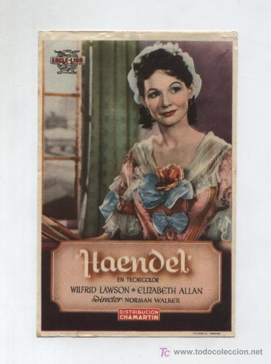 Cine: Haendel.Sencillo de Chamart&iacute;n.Cine Ode&oacute;n - Foto 1