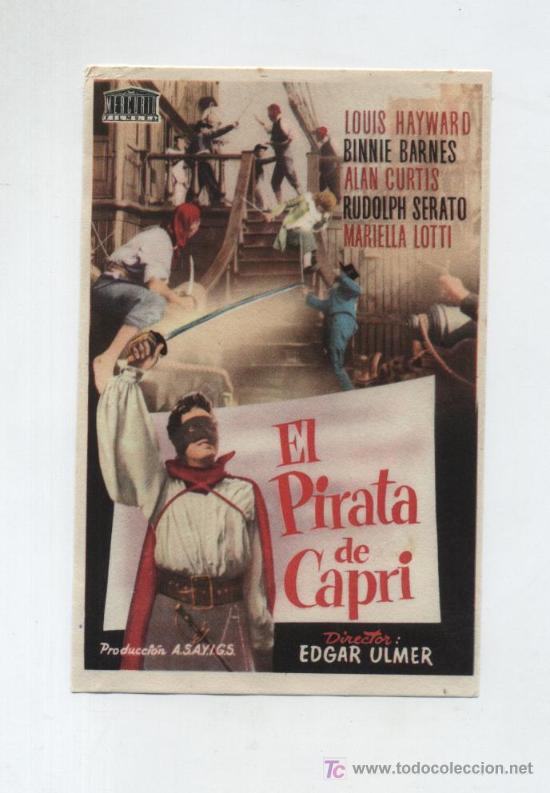 Cine: El pirata de Capri. Sencillo de Mercurio. - Foto 1