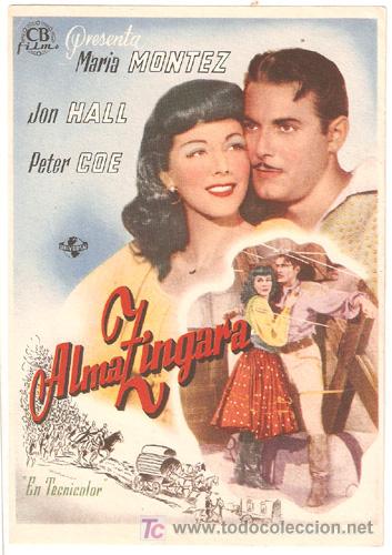 Cine: ALMA ZINGARA PROGRAMA SENCILLO CB grande MARIA MONTEZ - Foto 1