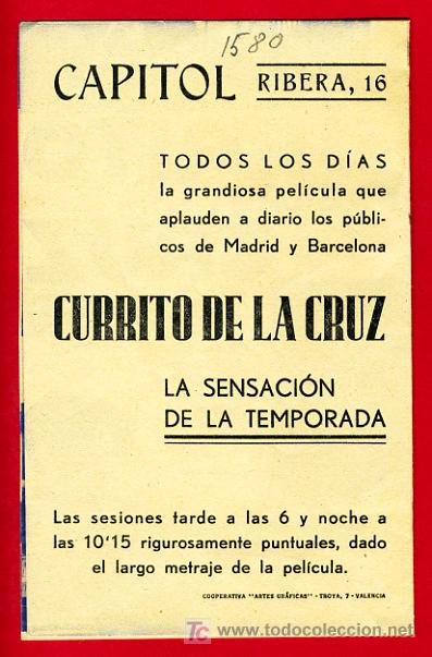 Cine: CURRITO DE LA CRUZ , DOBLE , S1580 - Foto 2